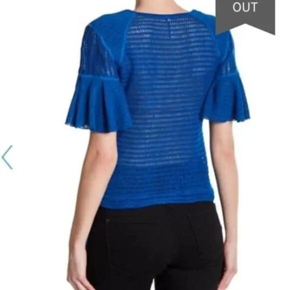 Free People Blue Knit Top, Size Small - Picture 3 of 7